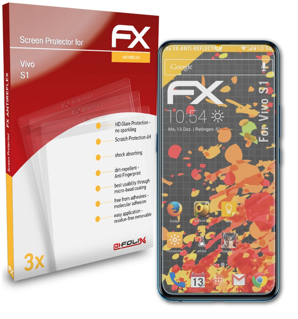 atFoliX FX-Antireflex Displayschutzfolie für Vivo S1