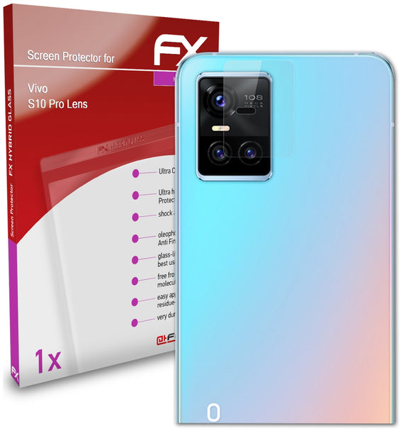 atFoliX FX-Hybrid-Glass Panzerglasfolie für Vivo S10 Pro Lens