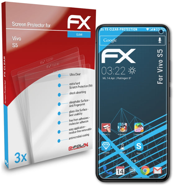 atFoliX FX-Clear Schutzfolie für Vivo S5