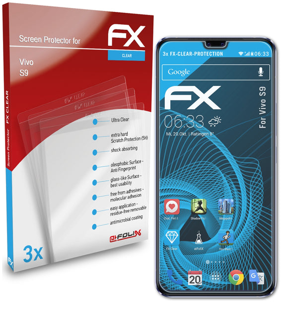 atFoliX FX-Clear Schutzfolie für Vivo S9