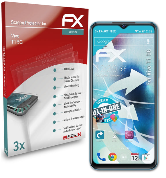 atFoliX FX-ActiFleX Displayschutzfolie für Vivo T1 5G