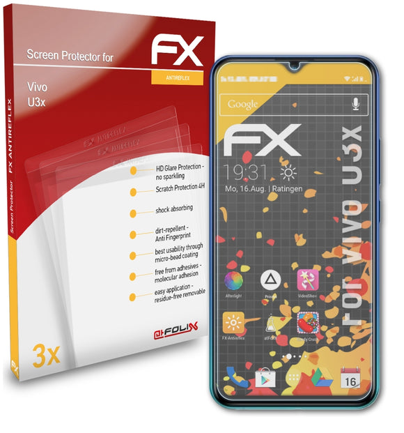 atFoliX FX-Antireflex Displayschutzfolie für Vivo U3x