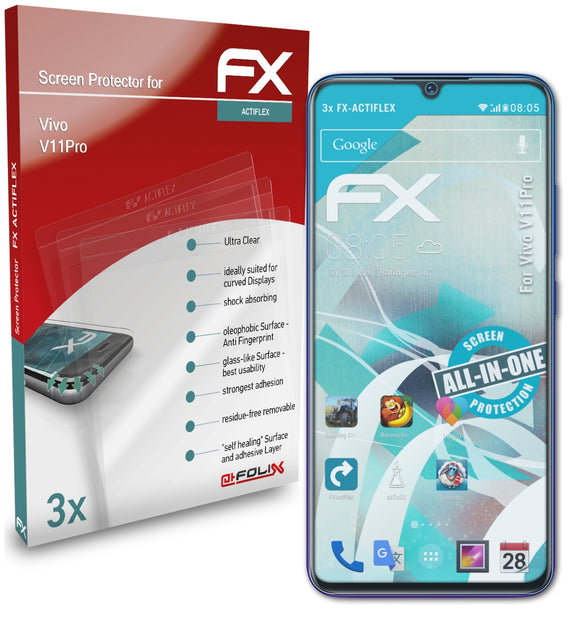 atFoliX FX-ActiFleX Displayschutzfolie für Vivo V11Pro