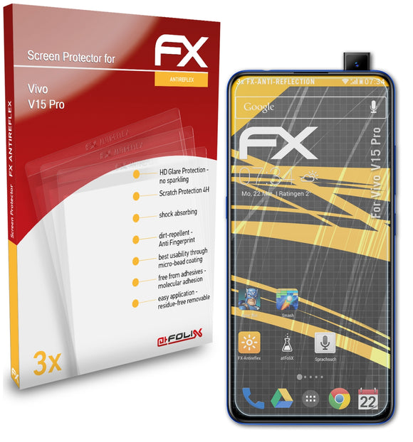 atFoliX FX-Antireflex Displayschutzfolie für Vivo V15 Pro