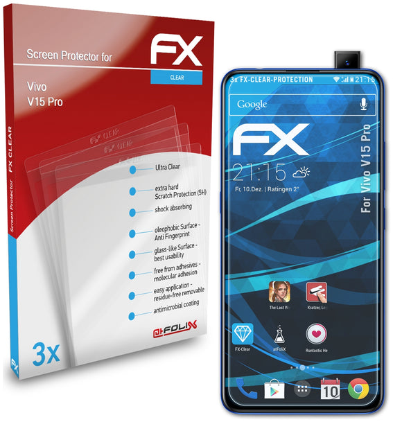 atFoliX FX-Clear Schutzfolie für Vivo V15 Pro