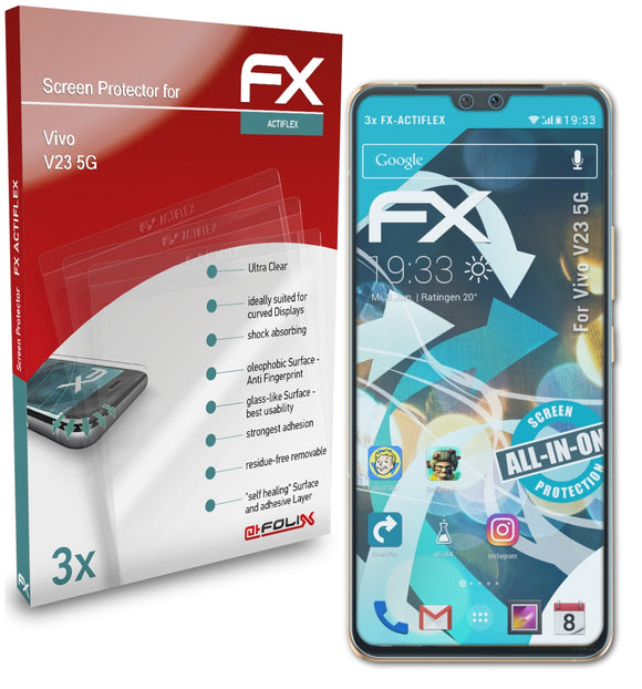atFoliX FX-ActiFleX Displayschutzfolie für Vivo V23 5G
