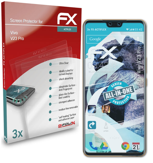 atFoliX FX-ActiFleX Displayschutzfolie für Vivo V23 Pro