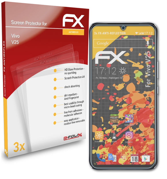 atFoliX FX-Antireflex Displayschutzfolie für Vivo V25