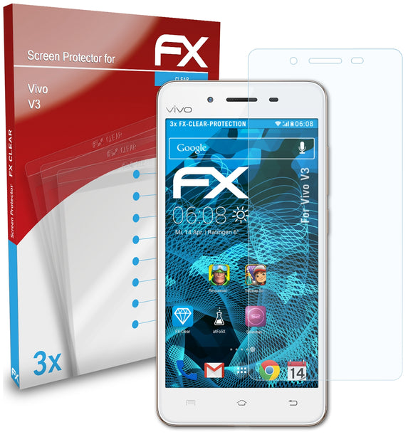 atFoliX FX-Clear Schutzfolie für Vivo V3