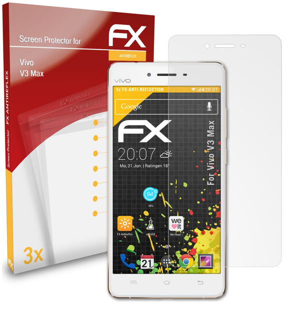 atFoliX FX-Antireflex Displayschutzfolie für Vivo V3 Max