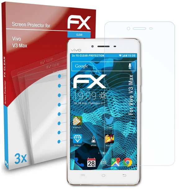 atFoliX FX-Clear Schutzfolie für Vivo V3 Max