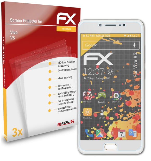 atFoliX FX-Antireflex Displayschutzfolie für Vivo V5