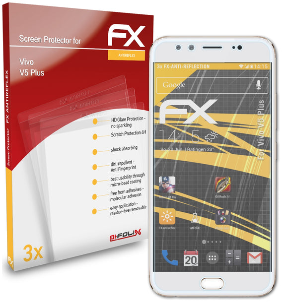 atFoliX FX-Antireflex Displayschutzfolie für Vivo V5 Plus