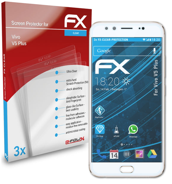 atFoliX FX-Clear Schutzfolie für Vivo V5 Plus