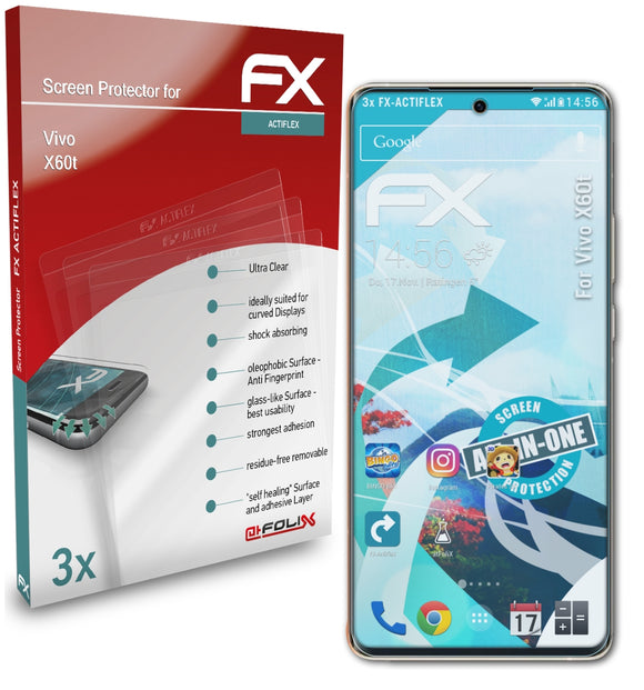 atFoliX FX-ActiFleX Displayschutzfolie für Vivo X60t