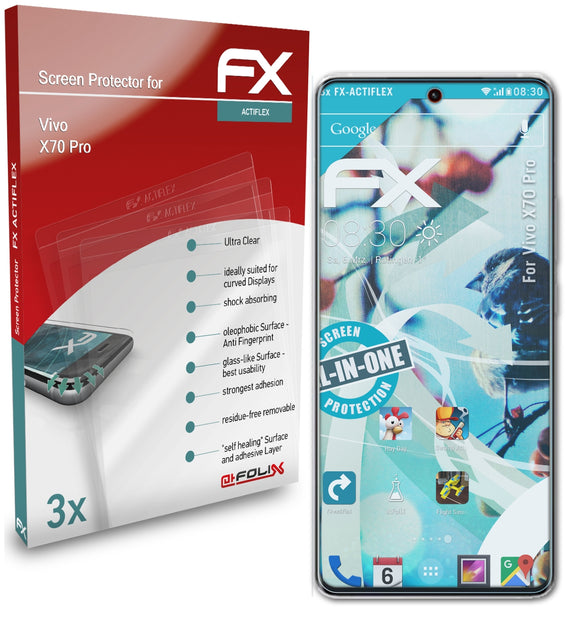 atFoliX FX-ActiFleX Displayschutzfolie für Vivo X70 Pro