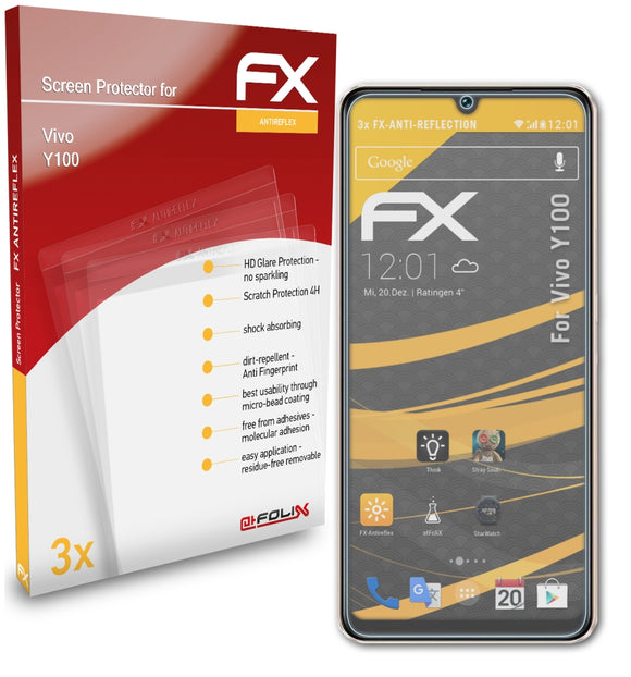 atFoliX FX-Antireflex Displayschutzfolie für Vivo Y100