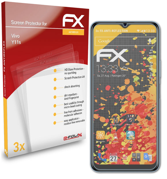 atFoliX FX-Antireflex Displayschutzfolie für Vivo Y11s