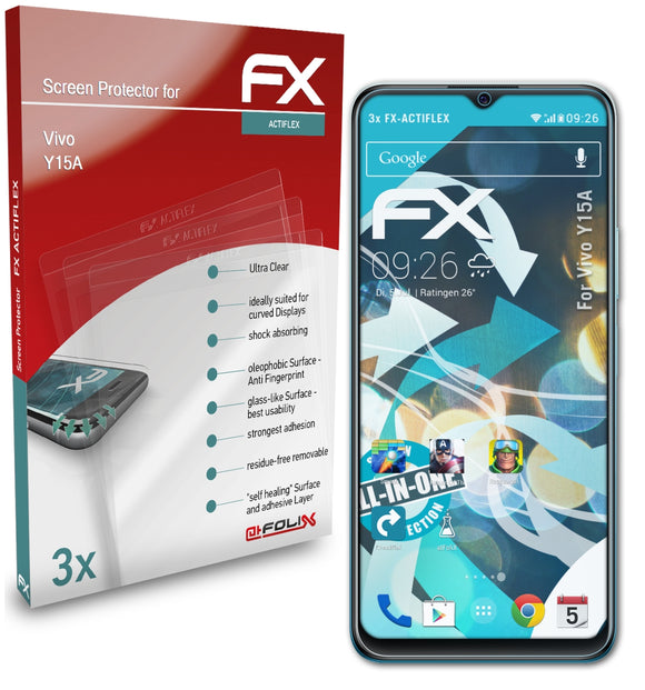 atFoliX FX-ActiFleX Displayschutzfolie für Vivo Y15A