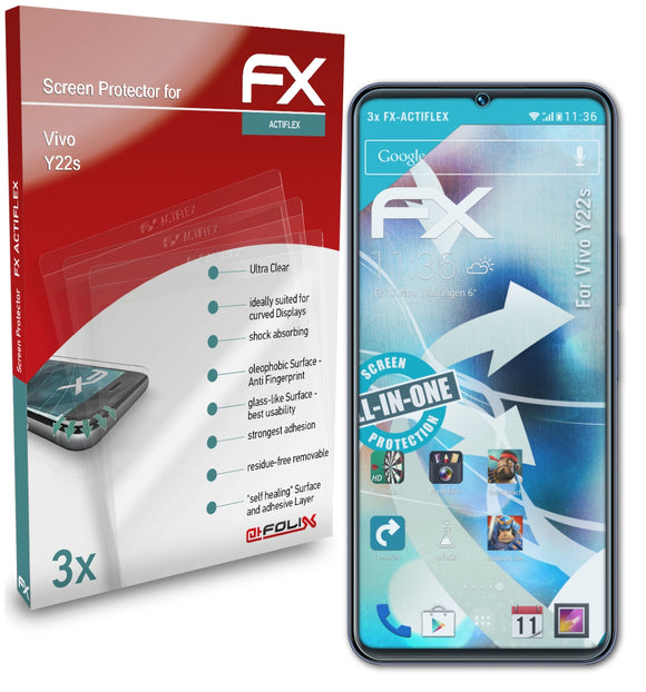atFoliX FX-ActiFleX Displayschutzfolie für Vivo Y22s
