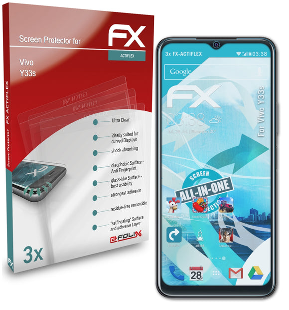 atFoliX FX-ActiFleX Displayschutzfolie für Vivo Y33s