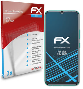 atFoliX FX-Clear Schutzfolie für Vivo Y3s (2021)