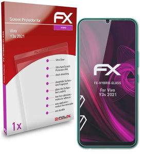 atFoliX FX-Hybrid-Glass Panzerglasfolie für Vivo Y3s (2021)