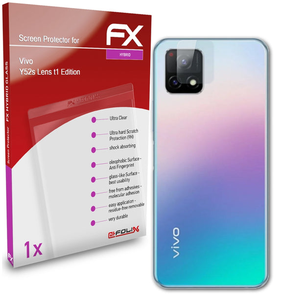 atFoliX FX-Hybrid-Glass Panzerglasfolie für Vivo Y52s Lens (t1 Edition)