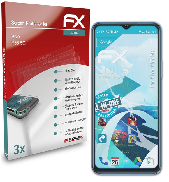 atFoliX FX-ActiFleX Displayschutzfolie für Vivo Y55 5G
