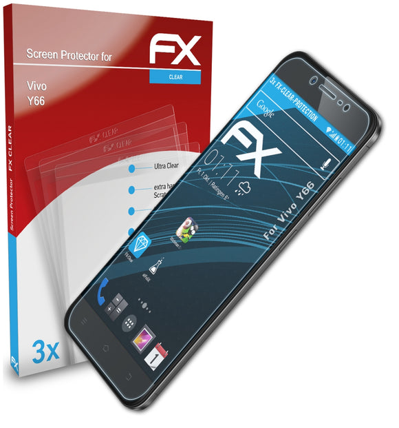 atFoliX FX-Clear Schutzfolie für Vivo Y66