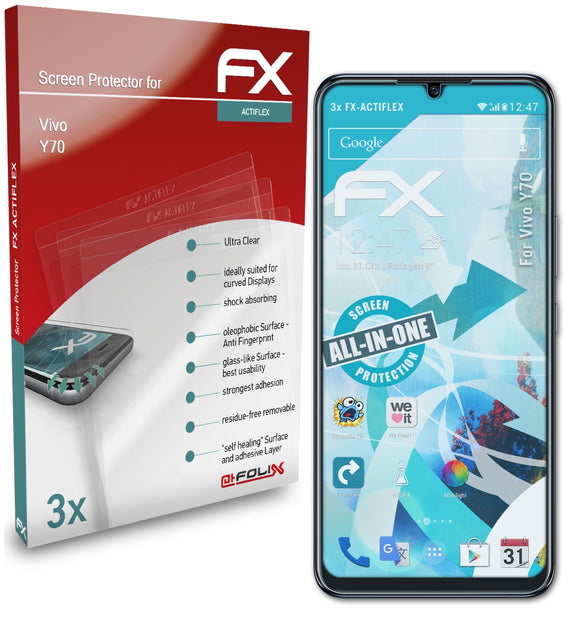 atFoliX FX-ActiFleX Displayschutzfolie für Vivo Y70