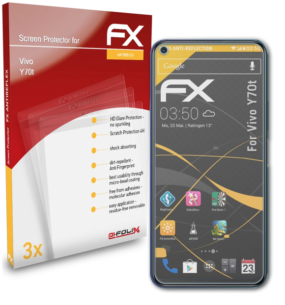 atFoliX FX-Antireflex Displayschutzfolie für Vivo Y70t