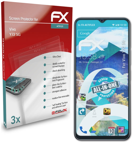 atFoliX FX-ActiFleX Displayschutzfolie für Vivo Y72 5G