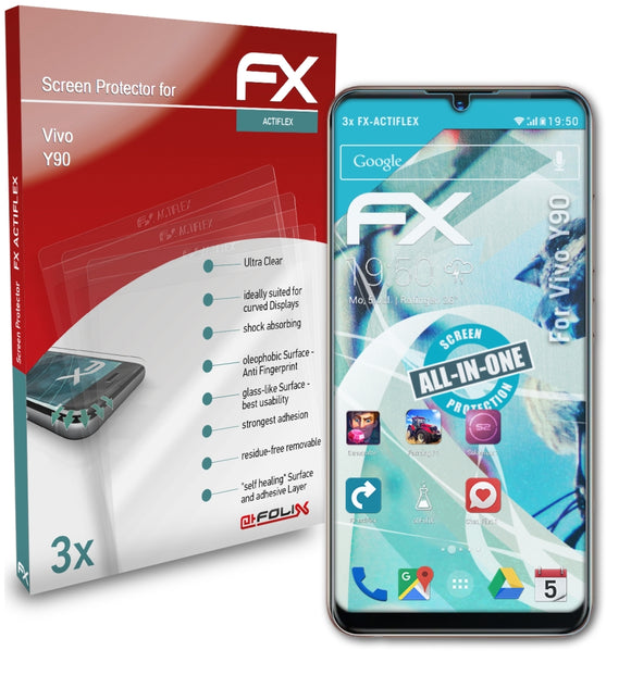 atFoliX FX-ActiFleX Displayschutzfolie für Vivo Y90