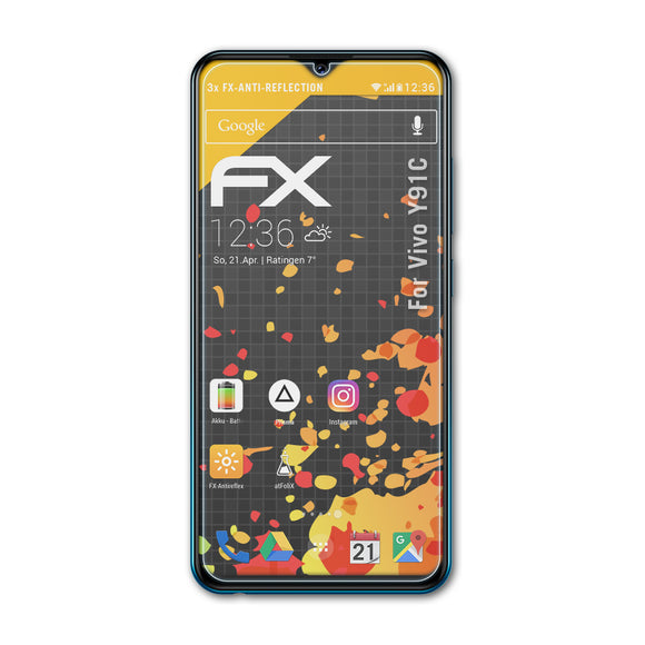 atFoliX FX-Antireflex Displayschutzfolie für Vivo Y91C
