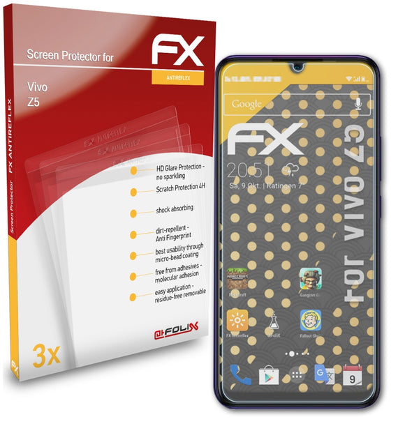 atFoliX FX-Antireflex Displayschutzfolie für Vivo Z5