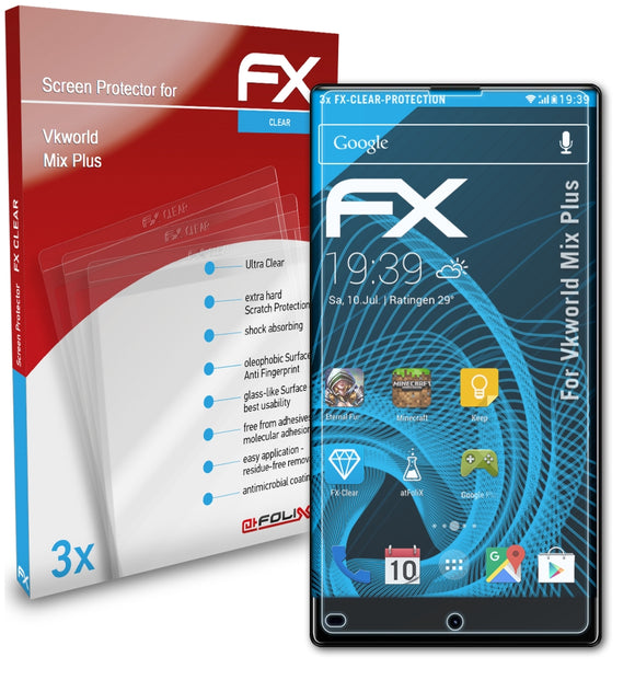 atFoliX FX-Clear Schutzfolie für Vkworld Mix Plus