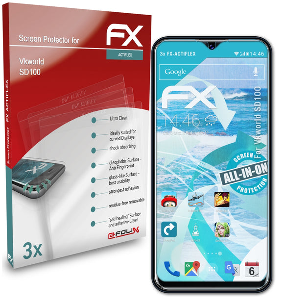 atFoliX FX-ActiFleX Displayschutzfolie für Vkworld SD100