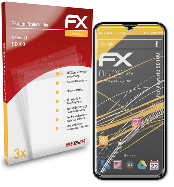 atFoliX FX-Antireflex Displayschutzfolie für Vkworld SD100