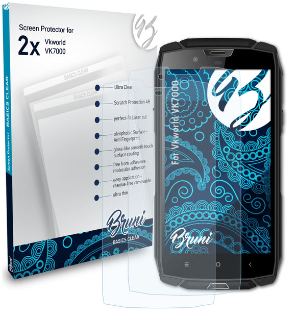 Bruni Basics-Clear Displayschutzfolie für Vkworld VK7000