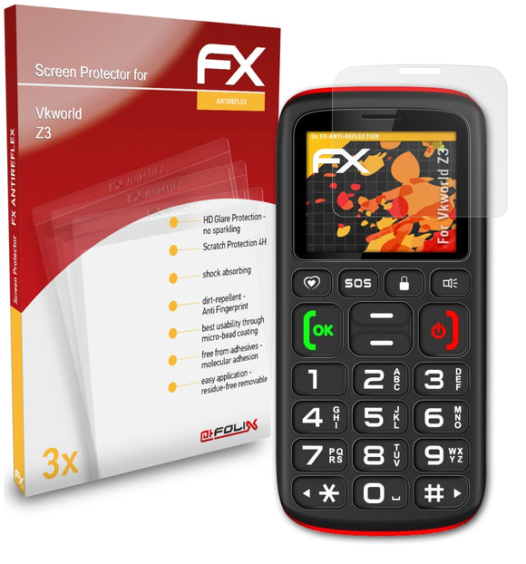 atFoliX FX-Antireflex Displayschutzfolie für Vkworld Z3