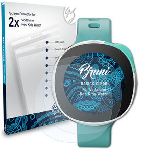 Bruni Basics-Clear Displayschutzfolie für Vodafone Neo Kids Watch