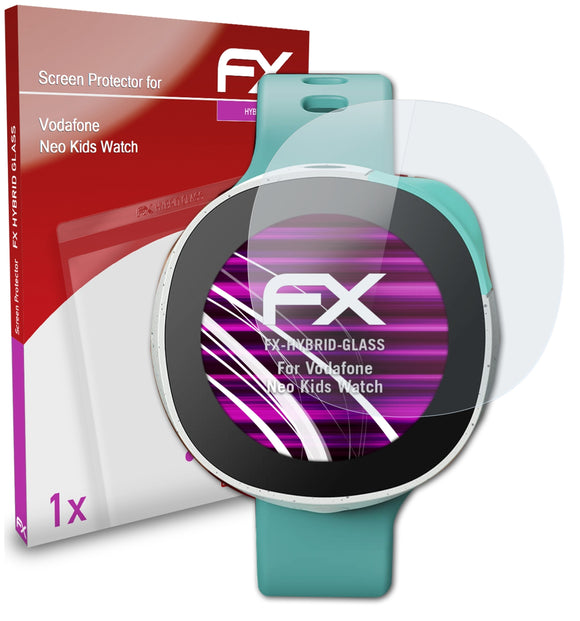 atFoliX FX-Hybrid-Glass Panzerglasfolie für Vodafone Neo Kids Watch