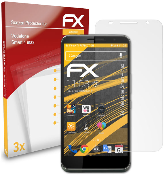 atFoliX FX-Antireflex Displayschutzfolie für Vodafone Smart 4 max