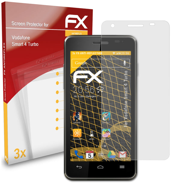 atFoliX FX-Antireflex Displayschutzfolie für Vodafone Smart 4 Turbo