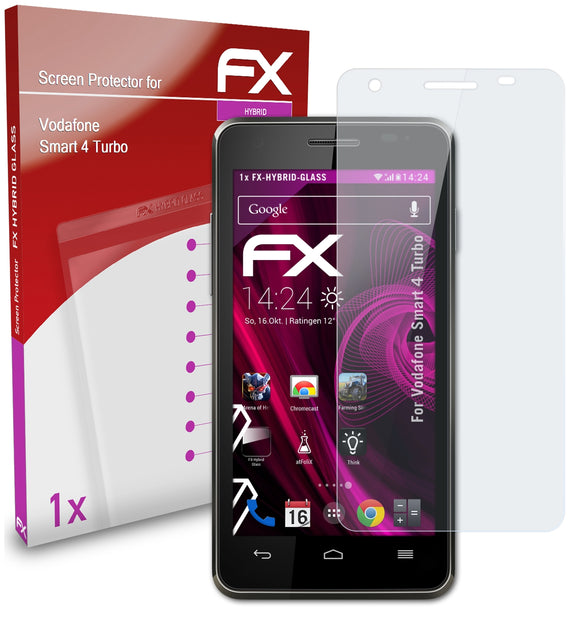 atFoliX FX-Hybrid-Glass Panzerglasfolie für Vodafone Smart 4 Turbo