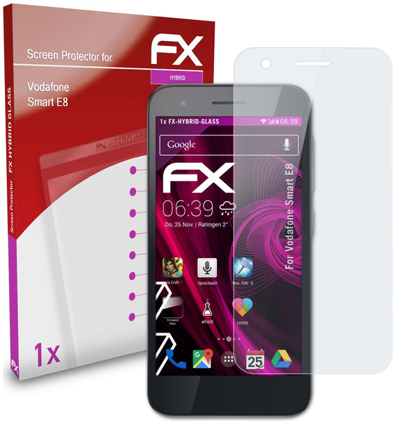 atFoliX FX-Hybrid-Glass Panzerglasfolie für Vodafone Smart E8