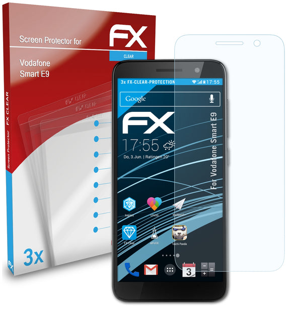 atFoliX FX-Clear Schutzfolie für Vodafone Smart E9