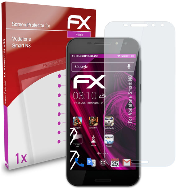 atFoliX FX-Hybrid-Glass Panzerglasfolie für Vodafone Smart N8