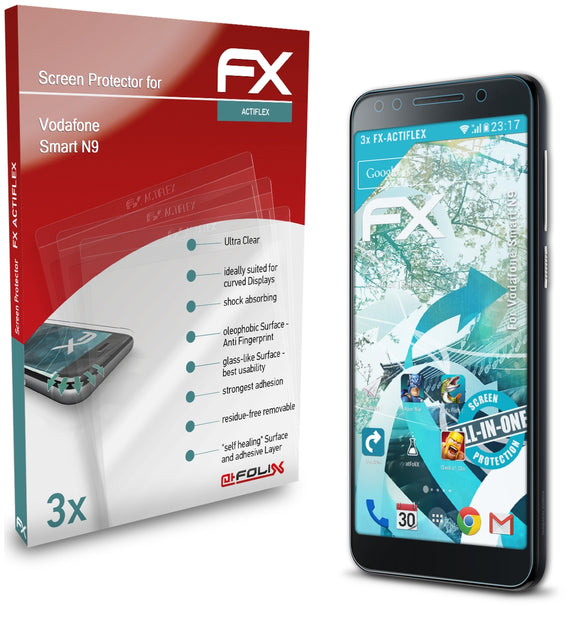 atFoliX FX-ActiFleX Displayschutzfolie für Vodafone Smart N9